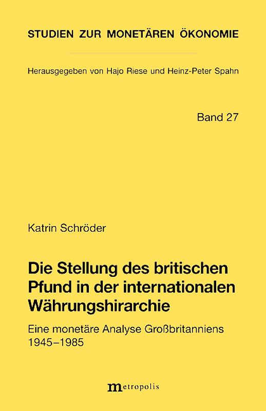 Die Stellung des britischen Pfund in der internationalen Währungshierarchie