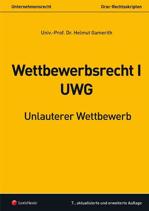 Unternehmensrecht - Wettbewerbsrecht I - UWG