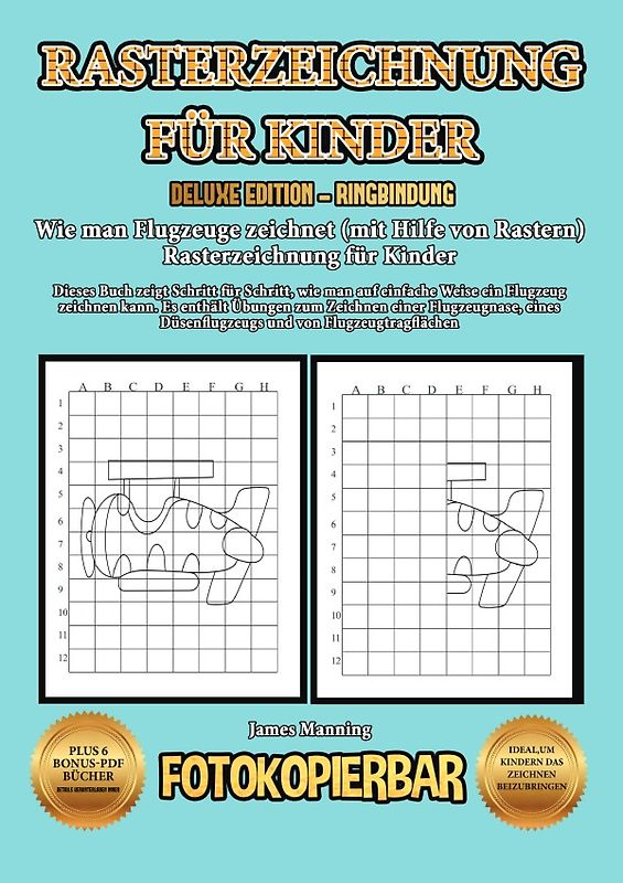 Wie man Flugzeuge zeichnet (mit Hilfe von Rastern) Rasterzeichnung für Kinder