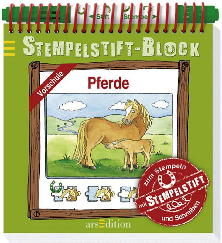 Stempelstift-Block: Pferde