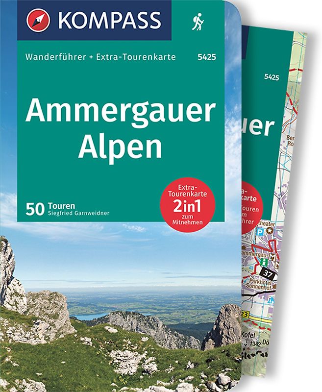 KOMPASS Wanderführer Ammergauer Alpen, 50 Touren mit Extra-Tourenkarte