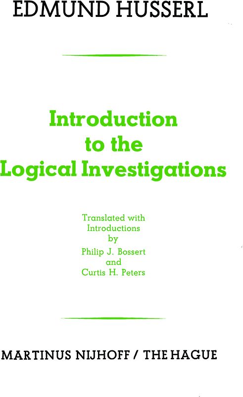 Introduction to the Logical Investigations