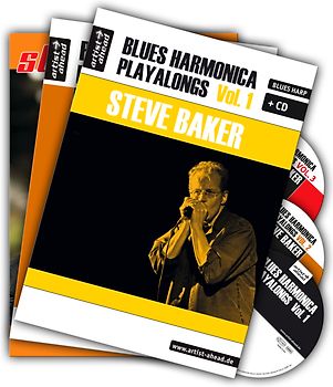 Blues Harmonica Playalongs Vol. 1-3 im Set, drei Bücher & drei CDs