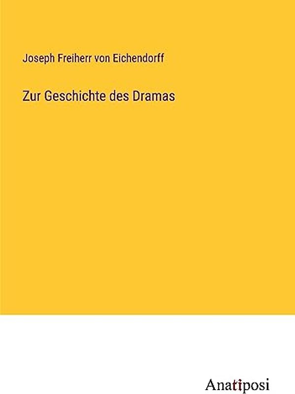 Zur Geschichte des Dramas