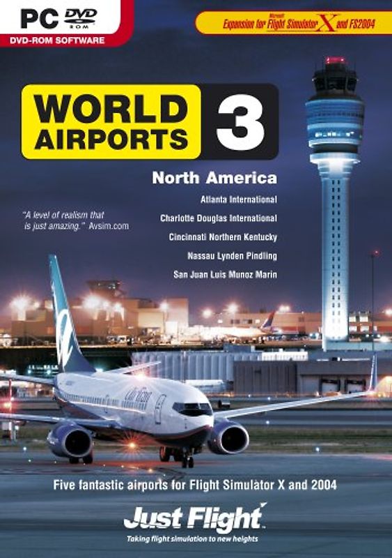 Microsoft Flight Simulator X and FS 2004: World Airports 3 - North America [AddOn, Internationale Version] PC Spiele