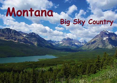 Montana Big Sky Country / UK-Version (Stand-Up Mini Poster DIN A5 Landscape)