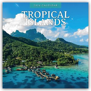 Tropical Islands 2026 Square Wall Calendar