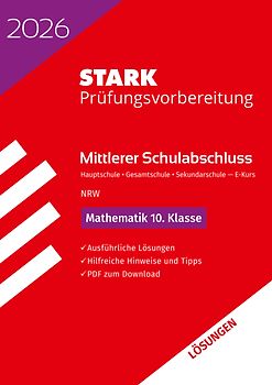 STARK Lösungen zu Mathematik E-Kurs - Mittlerer Schulabschluss (MSA) 2026 NRW Hauptschule/Gesamtschule/Sekundarschule - Prüfungsvorbereitung