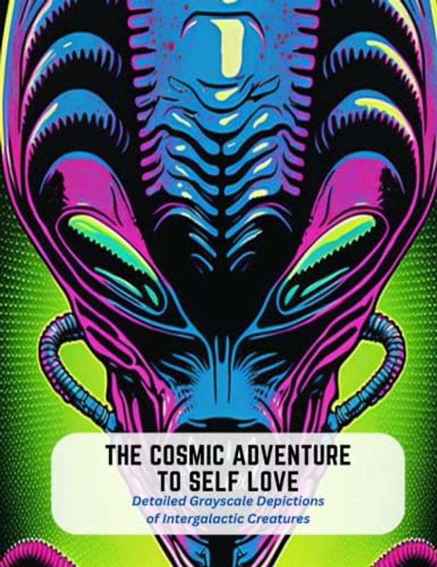 The Cosmic Adventure to Self Love: Detailed Grayscale Depictions of Intergalactic Creatures
