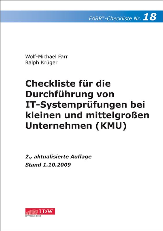 Checkliste für die Durchführung von IT-Systemprüfungen bei kleinen und mittelgroßen Unternehmen (KMU)