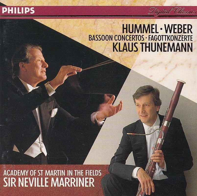 Klaus Thunemann, Academy of St Martin in the fields - Sir Neville Marriner: Carl Maria von Weber - Fagottkonzert