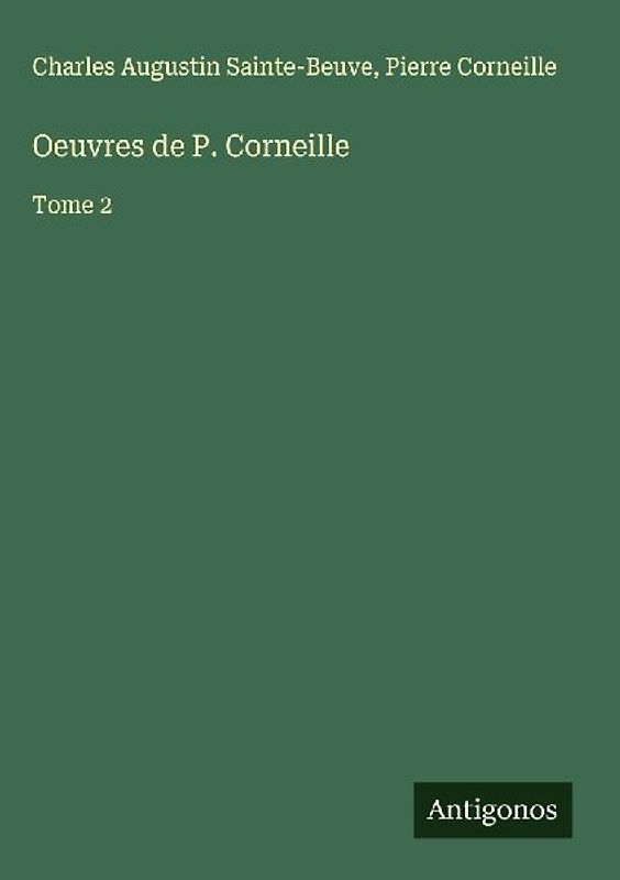 Oeuvres de P. Corneille