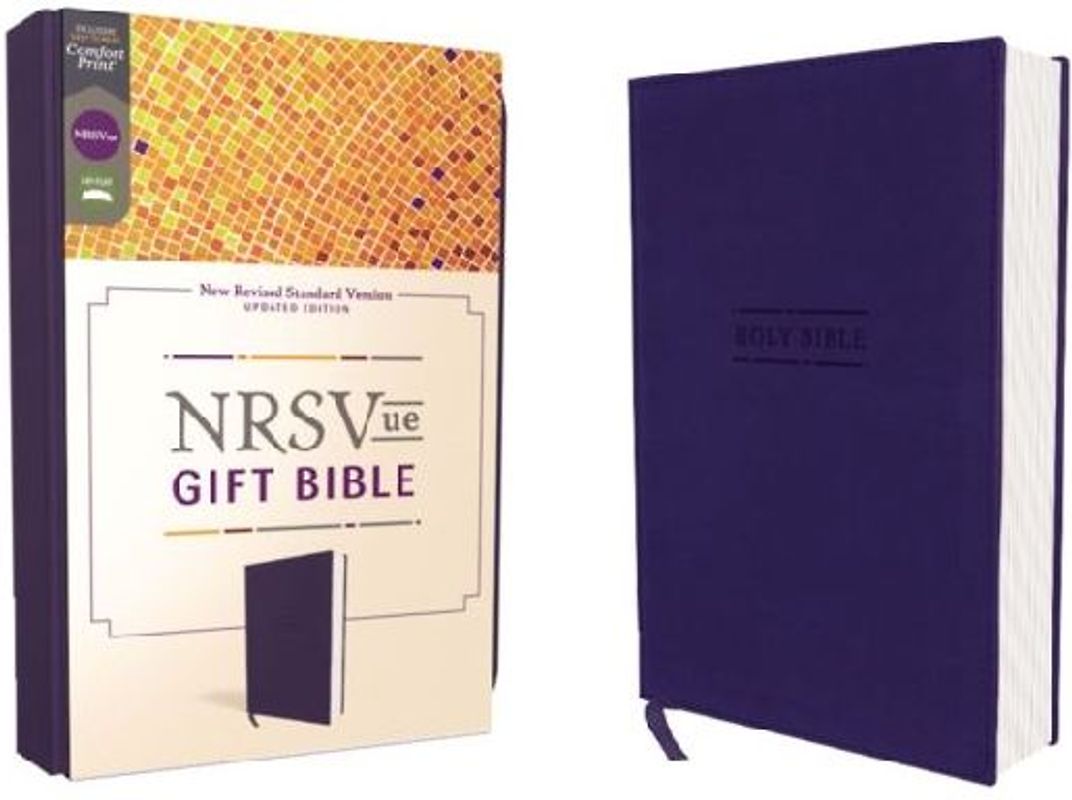 Nrsvue, Gift Bible, Leathersoft, Blue, Comfort Print