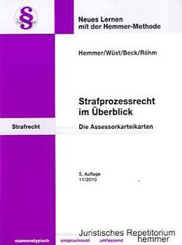 Assessor-Kateikarten - Strafprozessrecht im Überblick