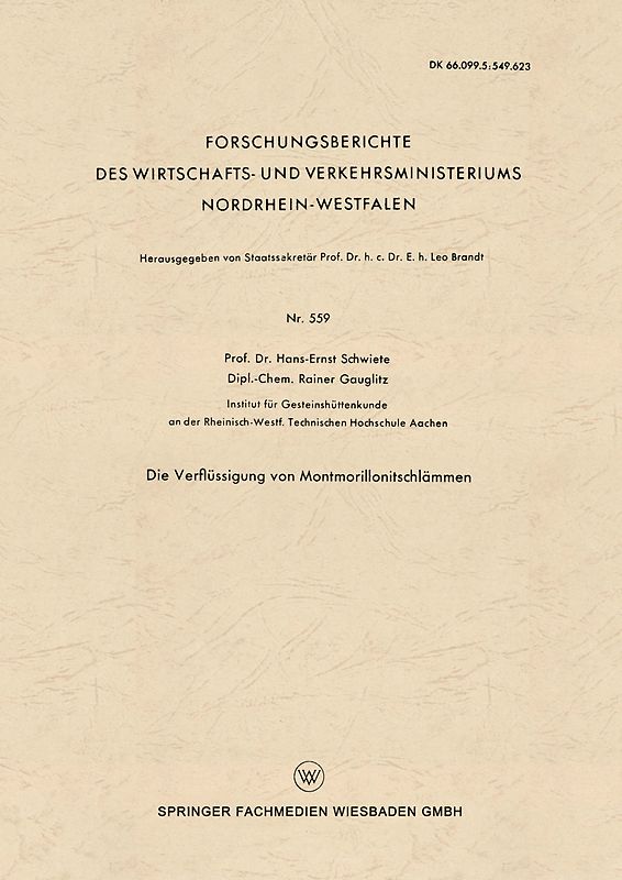 Die Verflüssigung von Montmorillonitschlämmen