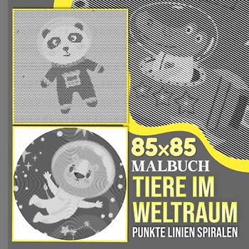 Tiere Im Weltraum Punkte Linien Spiralen Malbuch: Tier Astronaut Spiralbuch zum Zeichnen | Zur Stressentlastung | Geburtstag, Weihnachtsgeschenke | White Elephants Geschenke