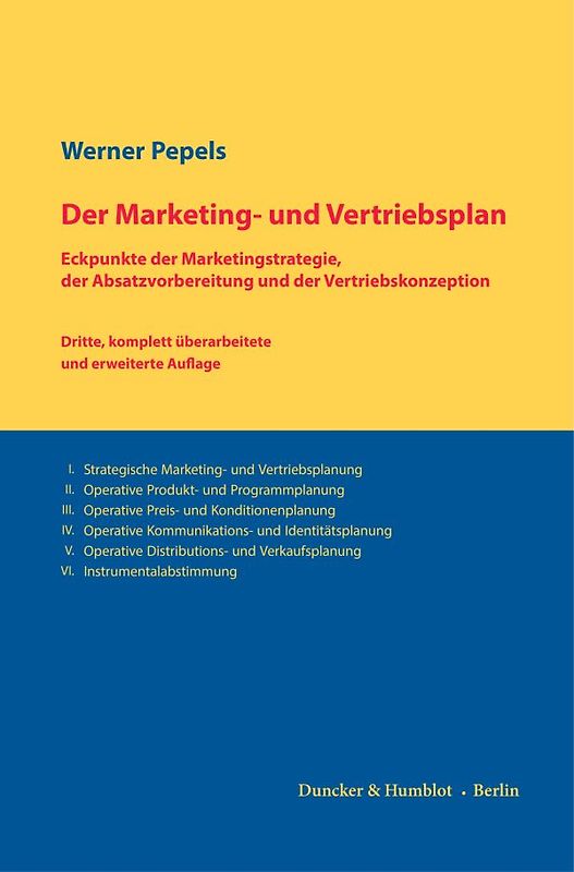 Der Marketing- und Vertriebsplan.