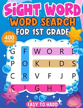 Sight Words Word Search For 1st Grade: High Frequency Word Activity Book for kids ages 4-6 (Mermaid Themed)