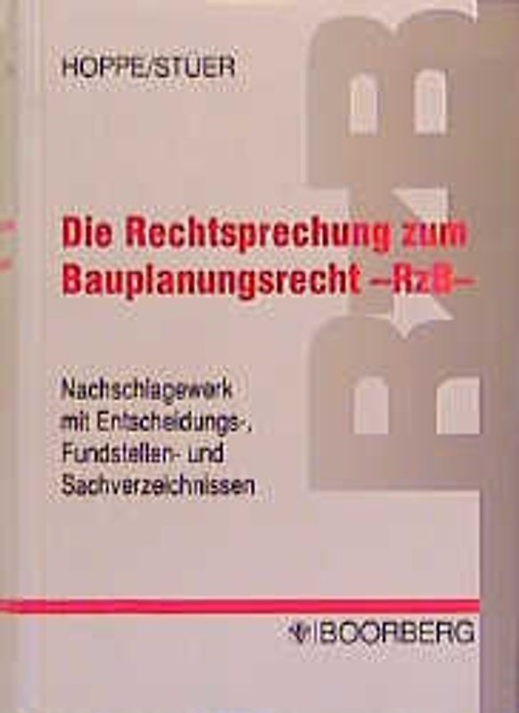 Die Rechtsprechung zum Bauplanungsrecht - RzB