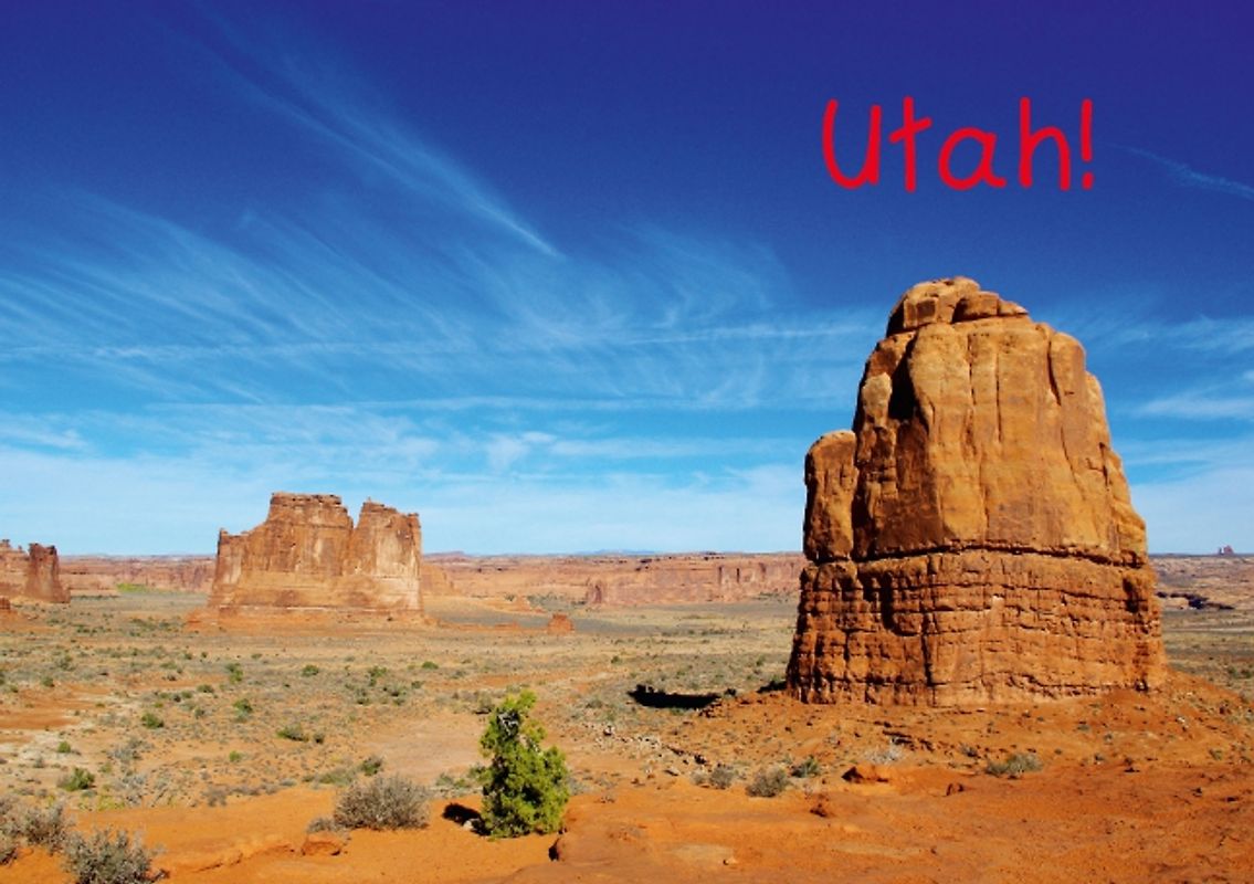 Utah! / UK-Version (Stand-Up Mini Poster DIN A5 Landscape)