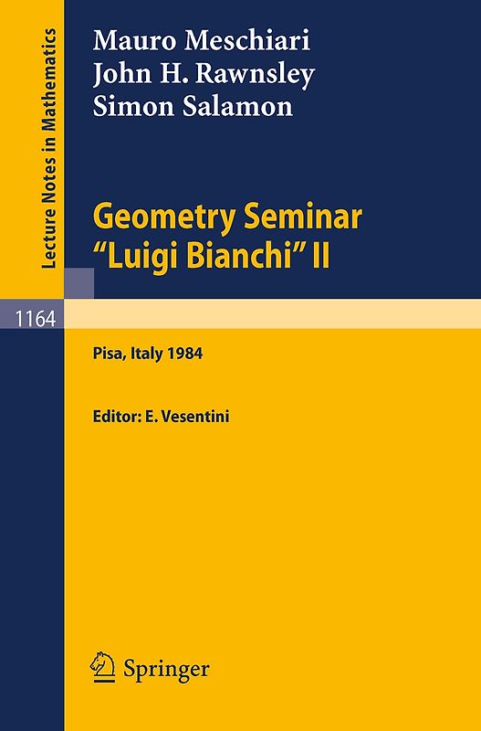 Geometry Seminar "Luigi Bianchi" II - 1984