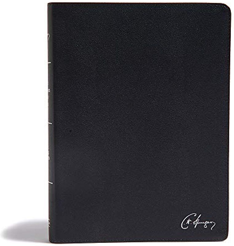KJV Spurgeon Study Bible, Black Genuine Leather