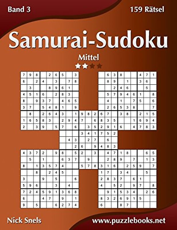Samurai-Sudoku - Mittel - Band 3 - 159 Rätsel - Snels, Nick
