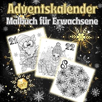 Adventskalender Malbuch für Erwachsene: Weihnachten Malvorlagen: Weihnachtskalender Mandalas für Erwachsene und ältere Kinder - Winter Mandala zum Ausmalen