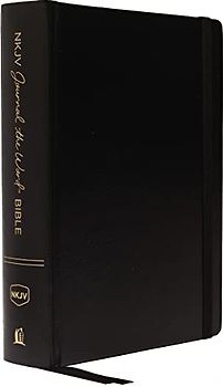 NKJV, Journal the Word Bible, Large Print, Hardcover, Black, Red Letter Edition