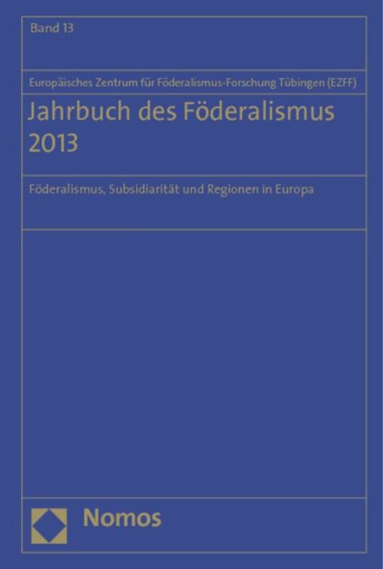 Jahrbuch des Föderalismus 2013