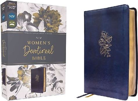 Niv, Women's Devotional Bible (by Women, for Women), Leathersoft, Navy, Comfort Print