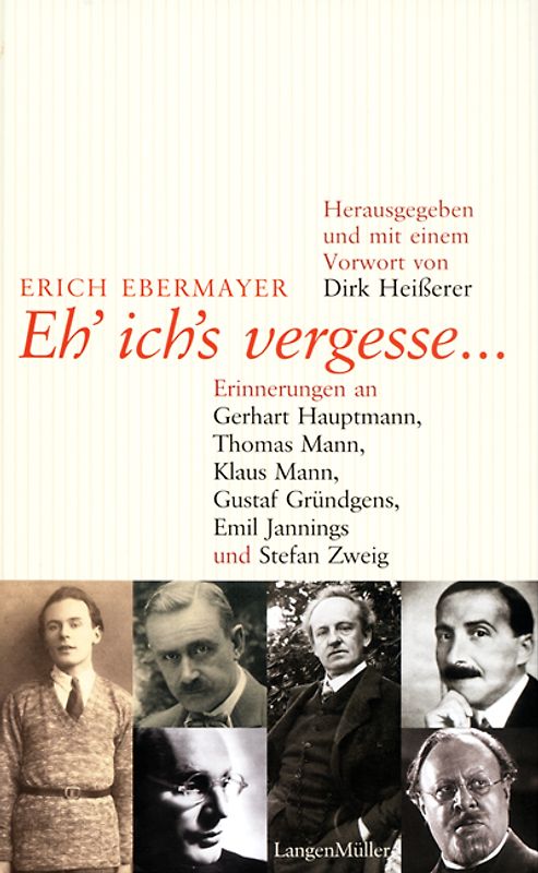 Eh ich's vergesse ...