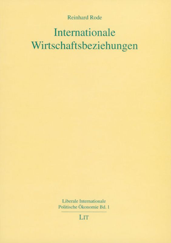 Internationale Wirtschaftsbeziehungen