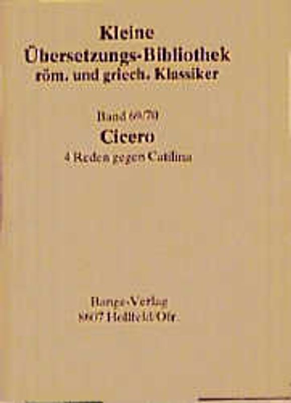 1. bis 4. Rede gegen Catilina