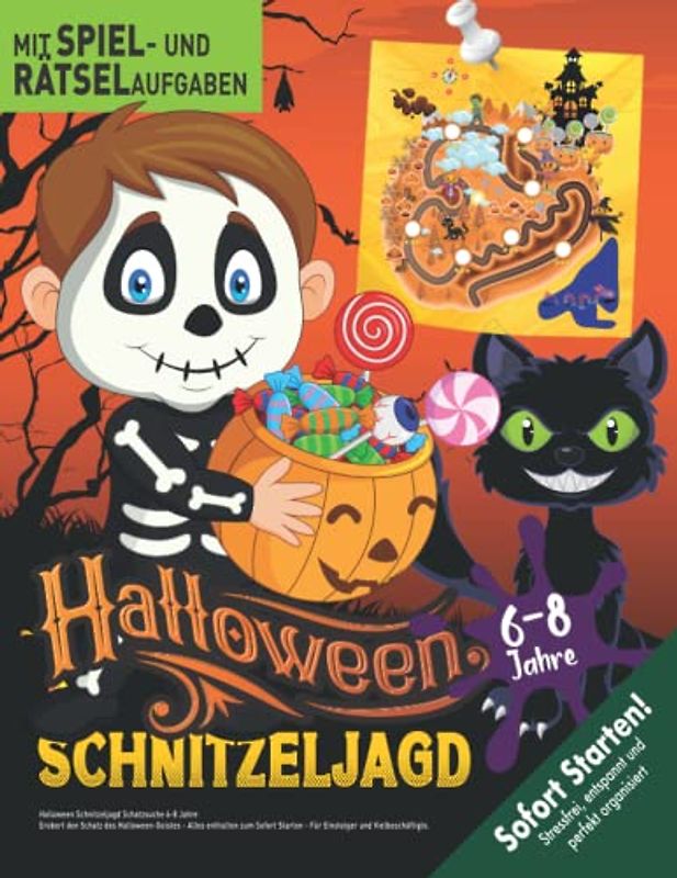 Halloween Schnitzeljagd Schatzsuche 6-8 Jahre: Erobert den Schatz des Halloween-Geistes - Alles enthalten zum Sofort Starten - Für Einsteiger und Vielbeschäftigte. (Bravo Schatzsuche)