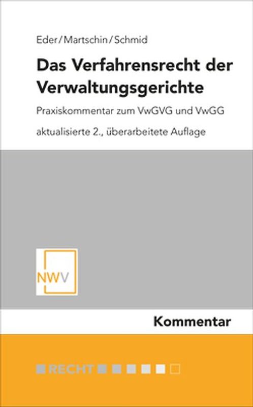 Das Verfahrensrecht der Verwaltungsgerichte