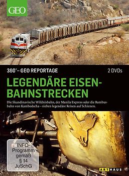 360° - GEO Reportage: Legendäre Eisenbahnstrecken [2 DVDs] DVD