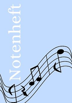 Notenheft: DIN A4 Notenlinienheft | 44 Seiten mit 12 Notenzeilen / Systeme pro Blatt | Papier 90g/m² | Musikheft mit Notenlinien