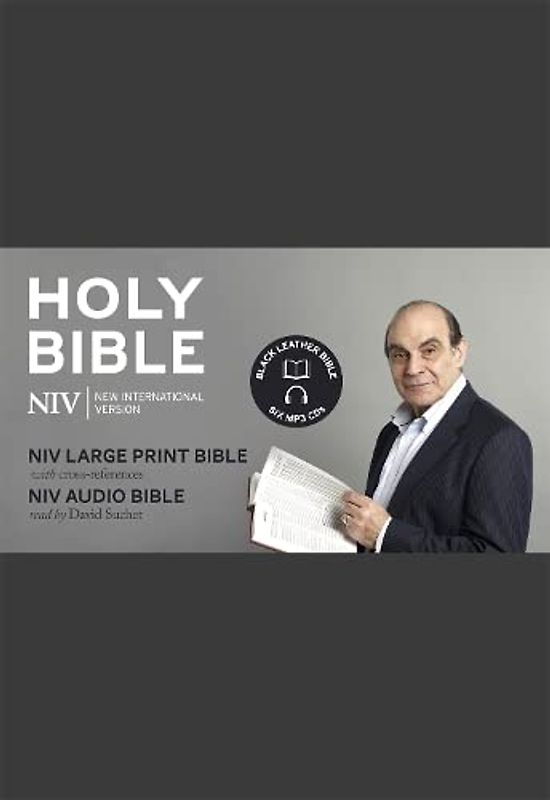 NIV David Suchet Audio and Large Print Leather Bible Gift Edition (New International Version)