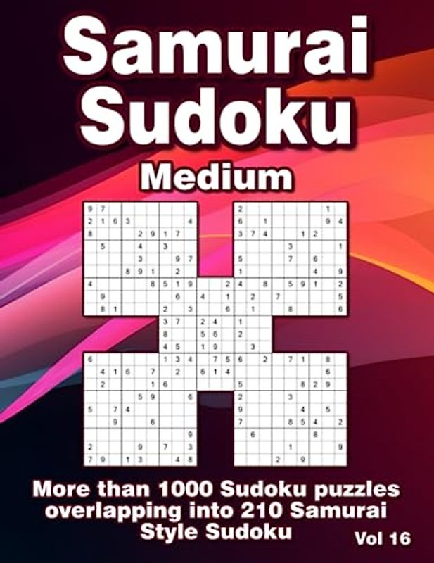 Samurai Sudoku Puzzle Book: Medium Samurai Style Sudoku Variations for Adults