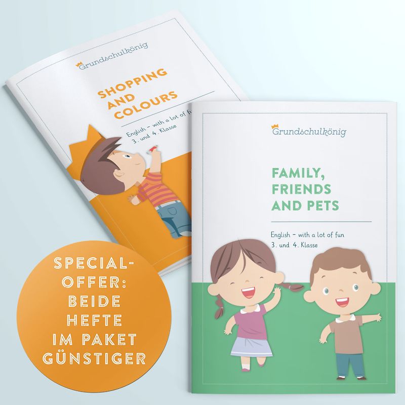 Grundschule - Vorteils-Set: Family, Friends & Pets + Shopping & Colours