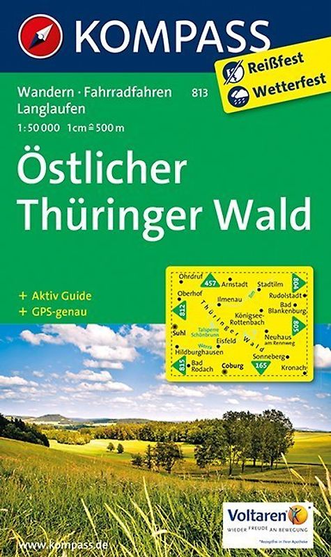 KOMPASS Wanderkarte Östlicher Thüringer Wald