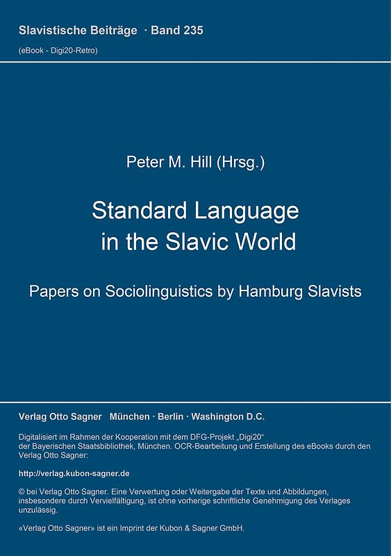 Standard Language in the Slavic World