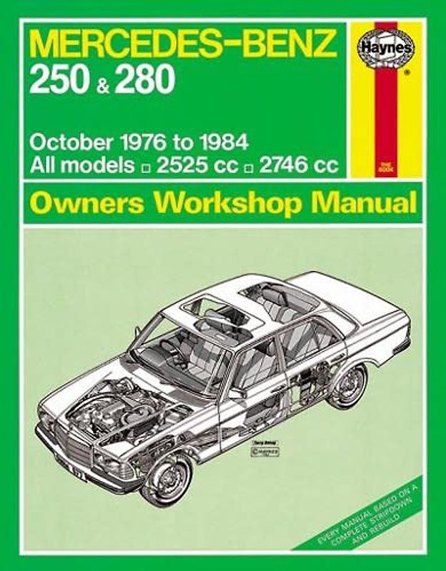 Mercedes-Benz 250 & 280 123 Series Petrol (Oct 76 - 84) Haynes Repair Manual