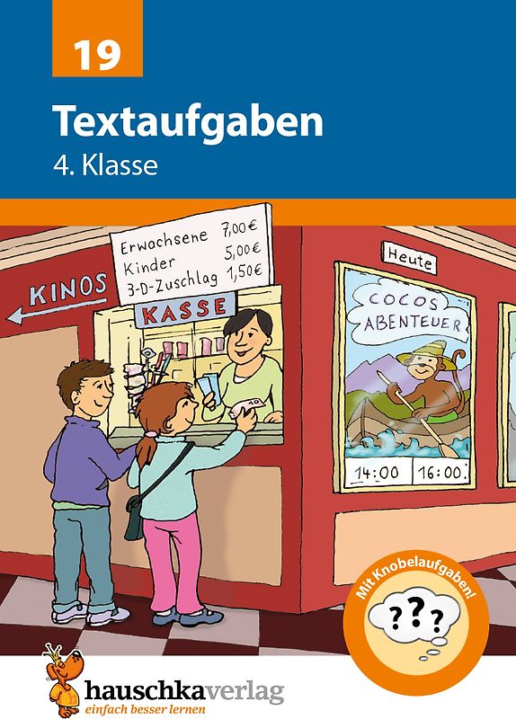Textaufgaben 4. Klasse, A5-Heft. Sachaufgaben - Übungsprogramm mit Lösungen für die 4. Klasse und Aufgaben für den Übertritt
