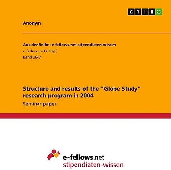 Structure and results of the "Globe Study" research program in 2004