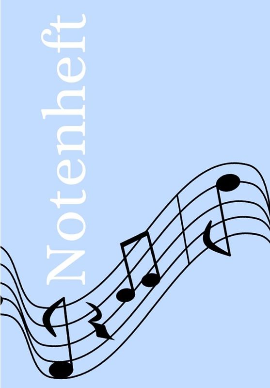 Notenheft: DIN A5 Notenlinienheft | 100 Seiten mit 12 Notenzeilen / Systeme pro Blatt | Papier 90g/m² | Musikheft mit Notenlinien