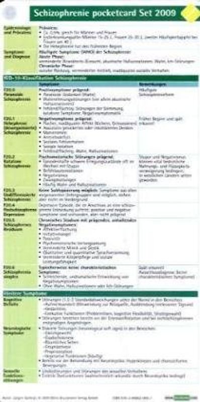 Schizophrenie pocketcard (2er-Set)