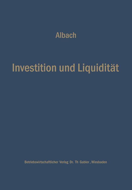Investition und Liquidität
