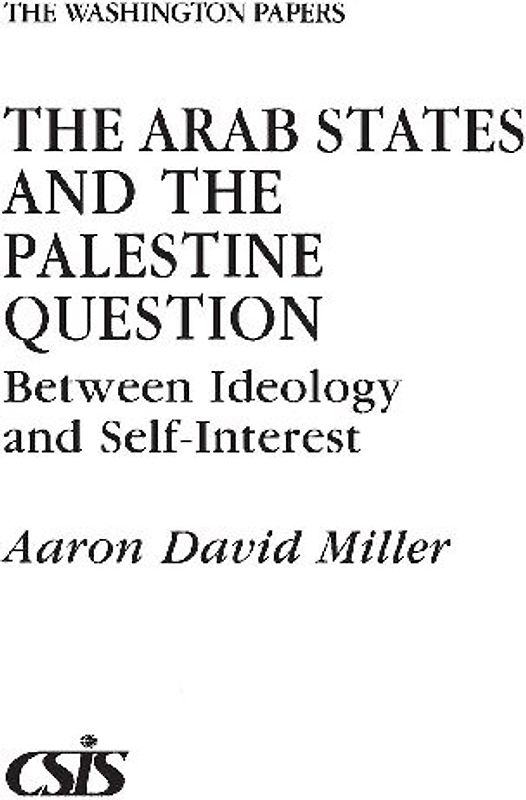 The Arab States and the Palestine Question